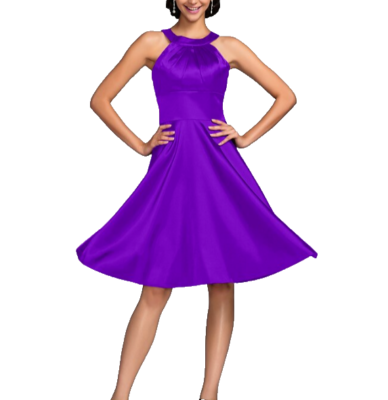 navy blue dress for baby girl A-Line Knee-Length Cold Shoulder Pink Satin Homecoming Dress with Lace US6 / As Picture