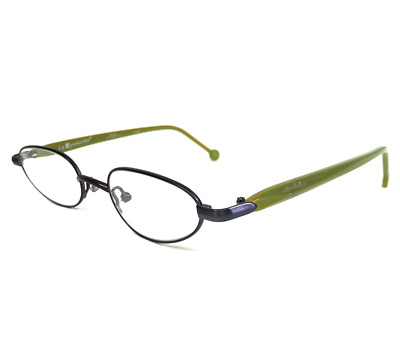 Vintage la Eyeworks Eyeglasses Frames RAY RAY 538 Green Purple Round 45-20-125