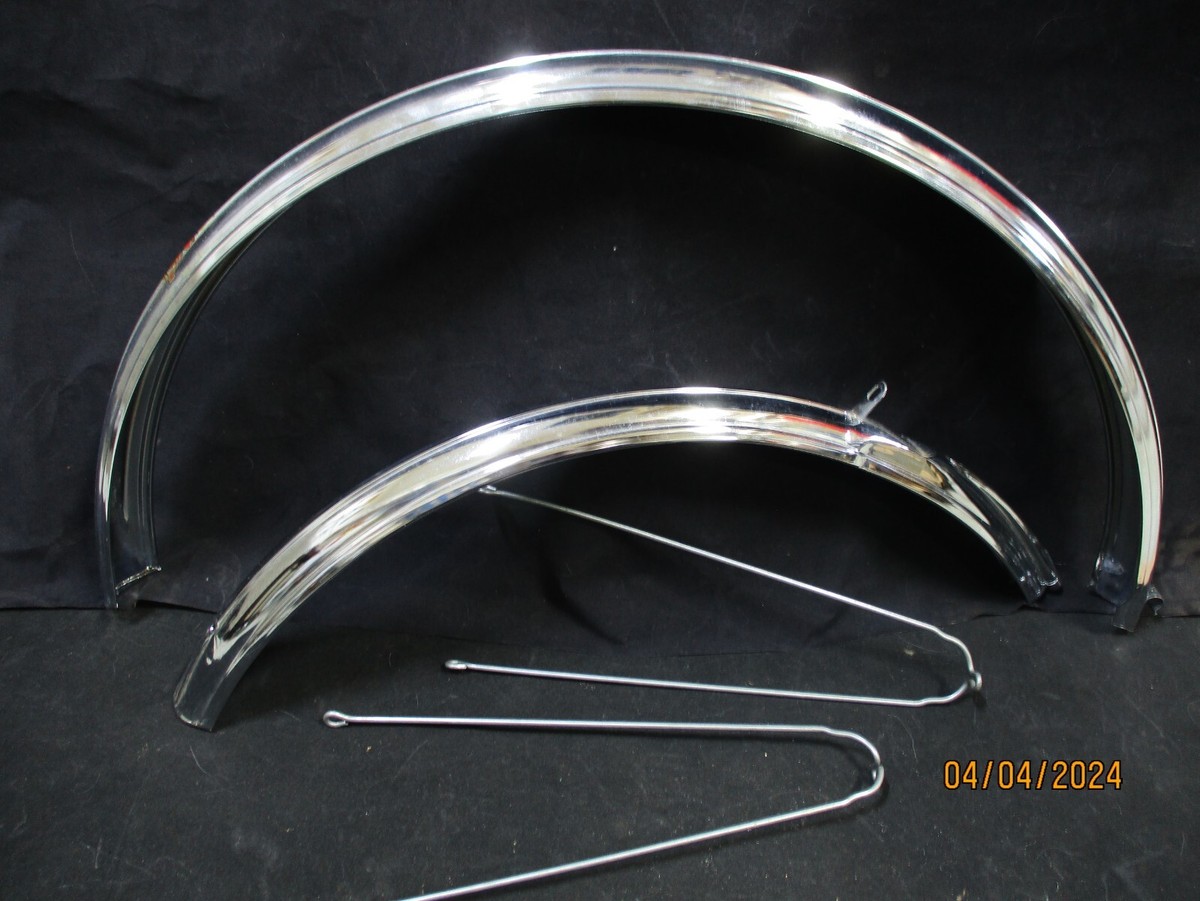 Vintage RALEIGH 26" mudguards Bicycle fenders Chromium pair NOS