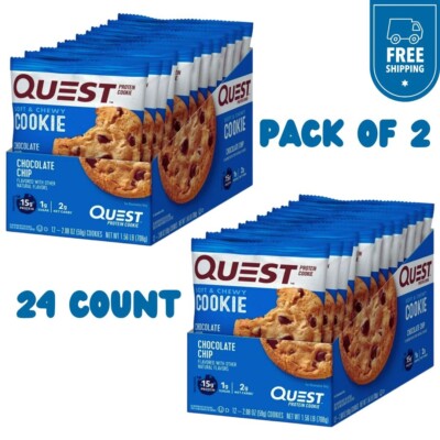 Quest Protein Cookie, Chocolate Chip, 15g Protein, 24 Count