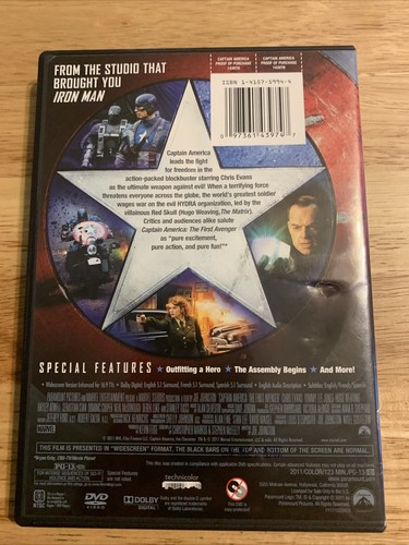 Captain America: The First Avenger (DVD, 2011)Authentic US Release - Picture 2 of 6