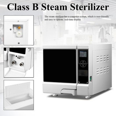8L Dental Class B Triple 3 Pre-Vacuum Steam Autoclave Sterilizer+ Drying+Printer