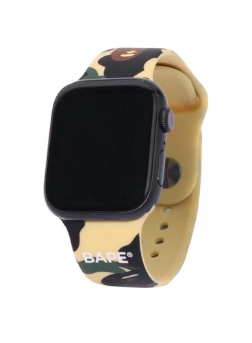 A BATHING APE (BAPE) Cinturino Apple Watch autentico a bathing ape bape 1° mimetico giallo M 41mm nuovo