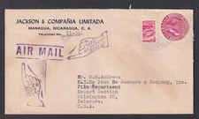 Nicaragua 1954 Air Mail cover Managua to Delaware USA