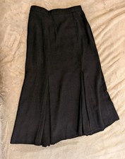 Vintage 1990s Country Suburbans Womens Black Skirt Medium Union Made ILGWU
