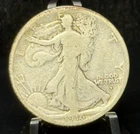 1916 D Obverse Mintmark Walking Liberty 50C Half Dollar Silver Coin - 1