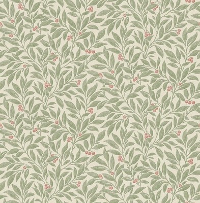 M1840_Ashdown Trailing Berry Classic sage green blush Fine Decor Wallpaper