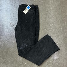 Vintage 90s Deadstock Brand New Velvet Leather Pants Women's Size 14