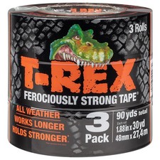 T Rex Heavy Duty Duct Tape 3 Rolls 1.88In X 30Yd Gunmetal Gray Made In Usa