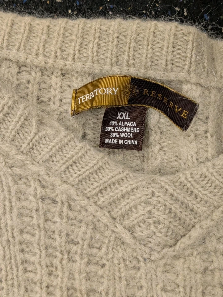 Suéter DE COLECCIÓN The Territory Ahead Reserve Lana Alpaca Cachemira Talla 2XL Foto 4 de 4