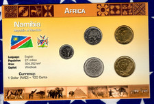 Littleton World Coin Set Namibia 1993-2008 UNC $5 1993 $1 2006