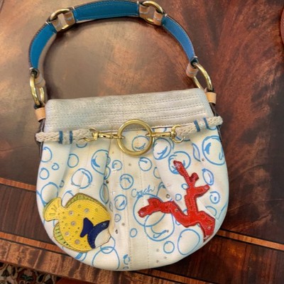 Coach Limited Edition Fish Handbag White Small Novelty Purse