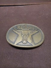 1987 Marlboro, Philip Morris Longhorn Bull Solid Brass Belt Buckle