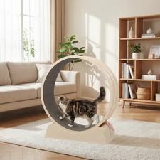 30in Cats Exercise Wheel with Lock, Cat Treadmill Wheel for Indoor Cats Play