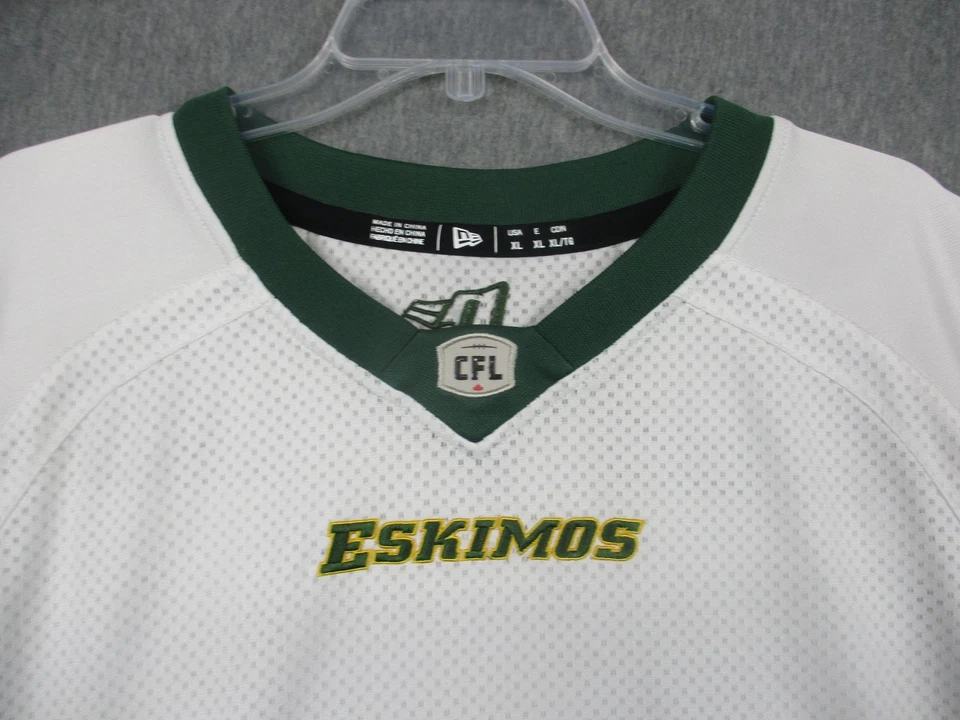 Edmonton Eskimos Jersey Mens XL White CFL Football Mesh New Era Practice Shirt - Image 2 of 4