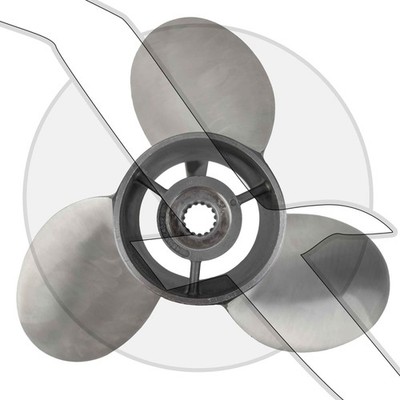 21P Mercury Marine Mirage Plus Stainless Steel Propeller SS Prop 48-13243A50 LH