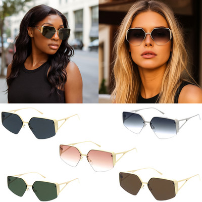 Sunglasses Women's Fashion Designer High End Luxury UV400 Geometric ''VENETA''