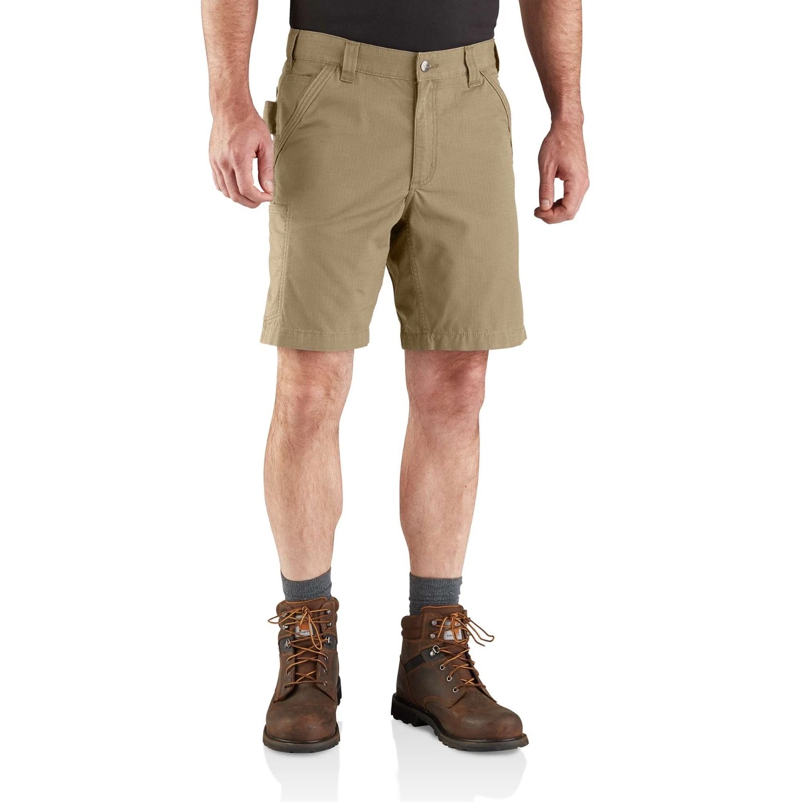 Carhartt Force Relaxed Fit Ripstop Work Chore Shorts Dark Khaki Tan 38x9