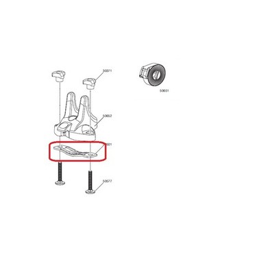 Thule Untere Stütze 832,837,855 für Hull-a-Port Pro Surf Rack 50501