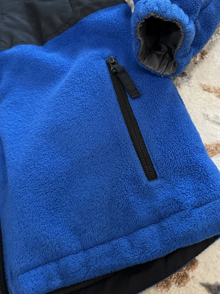 Boys Columbia Reversible Jacket Size S 8 | Kids Blue Columbia Fleece Jacket Coat - Image 4 of 4