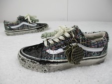 Vans Zapatos Para Hombres 6 Premium LX Old Skool Dijes de Patín Negro Tenis Multicolor