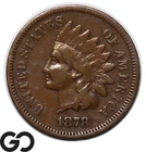1878 Indian Head Cent Penny, Choice Fine+