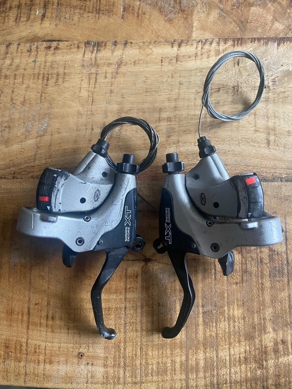 Shimano Deore XT Mega Drive train Dual Brake Levers