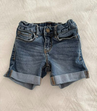 Gap Kids Girl 5 Dark Wash Adjustable Waist Bermuda Stretch Shorts Denim Summer