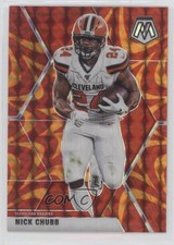 2020 Panini Mosaic Reactive Orange Mosaic Prizm Nick Chubb #53 09ju