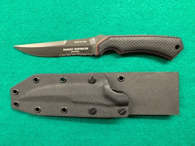 RETIRED RANDALL KING (PRE-HTM) US MADE DESERT ENFORCER PS/SE, W/SHEATH (829)