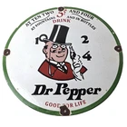 Vintage Dr Pepper Sign - Porcelain Soda Cola Beverage Gas Service Station Sign