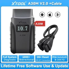 XTOOL A30M +Cable Car Bluetooth OBD2 Scanner Bidirectional Full Diagnostic Tool