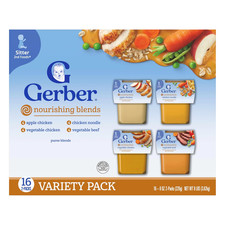 Stage 2 Baby Food, Nourishing Blends Tubs, Baby Puree, Variety Pack, 32PK