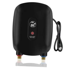 Under Sink Tankless Water Heater, Electric, 110V/120V, Point of Use, Black