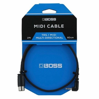 Boss BMIDI-2-35 rechtwinklig 3,5 mm TRS Mini-Klinkenstecker auf 5-Pin DIN MIDI Kabel...