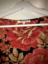 abel the label, red/orange maxi floral dress, women size s