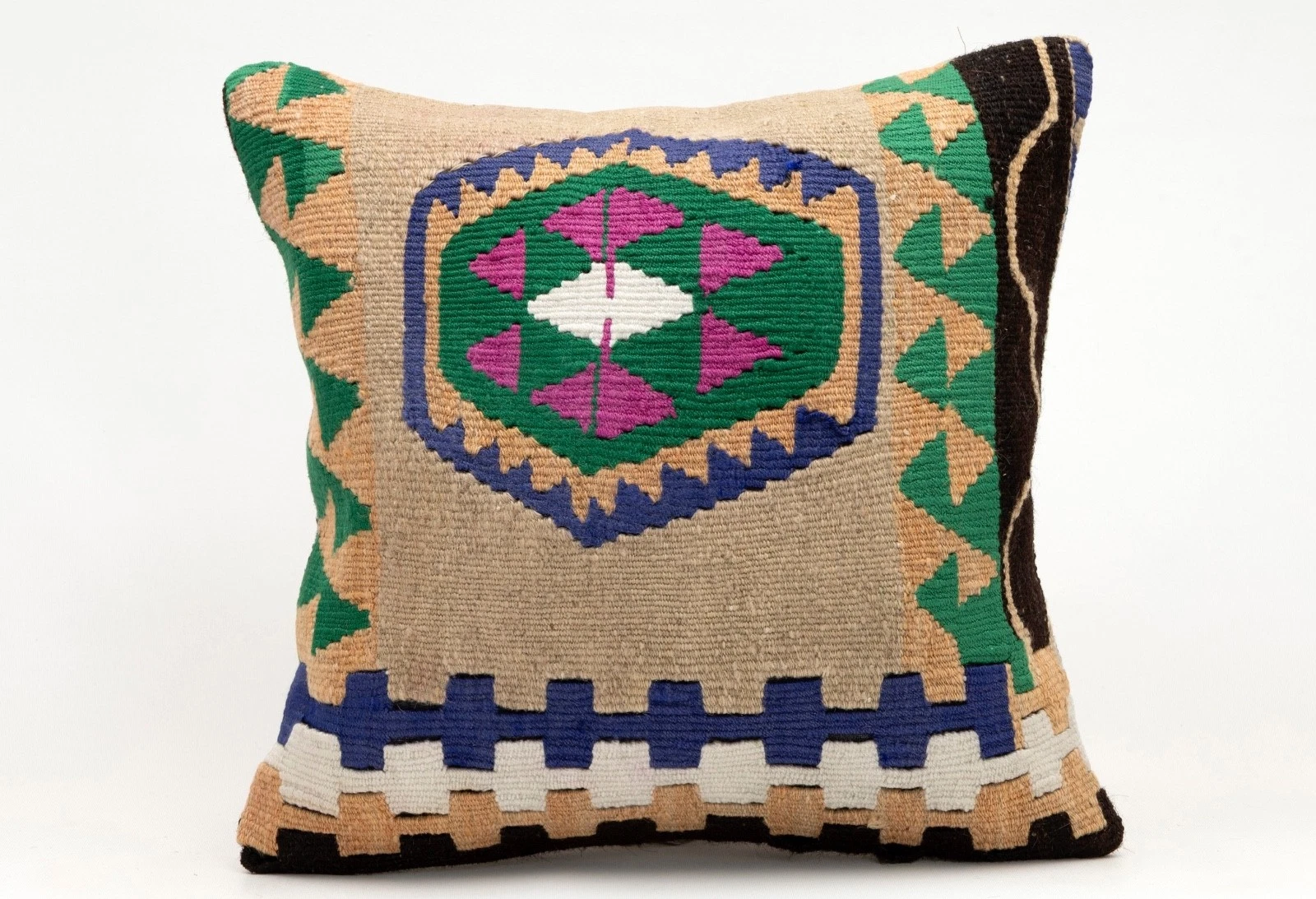 Decorative Pillow Cover, 16x16 in, Ethnic Pillow, Throw Pillow, Sofa Cushion