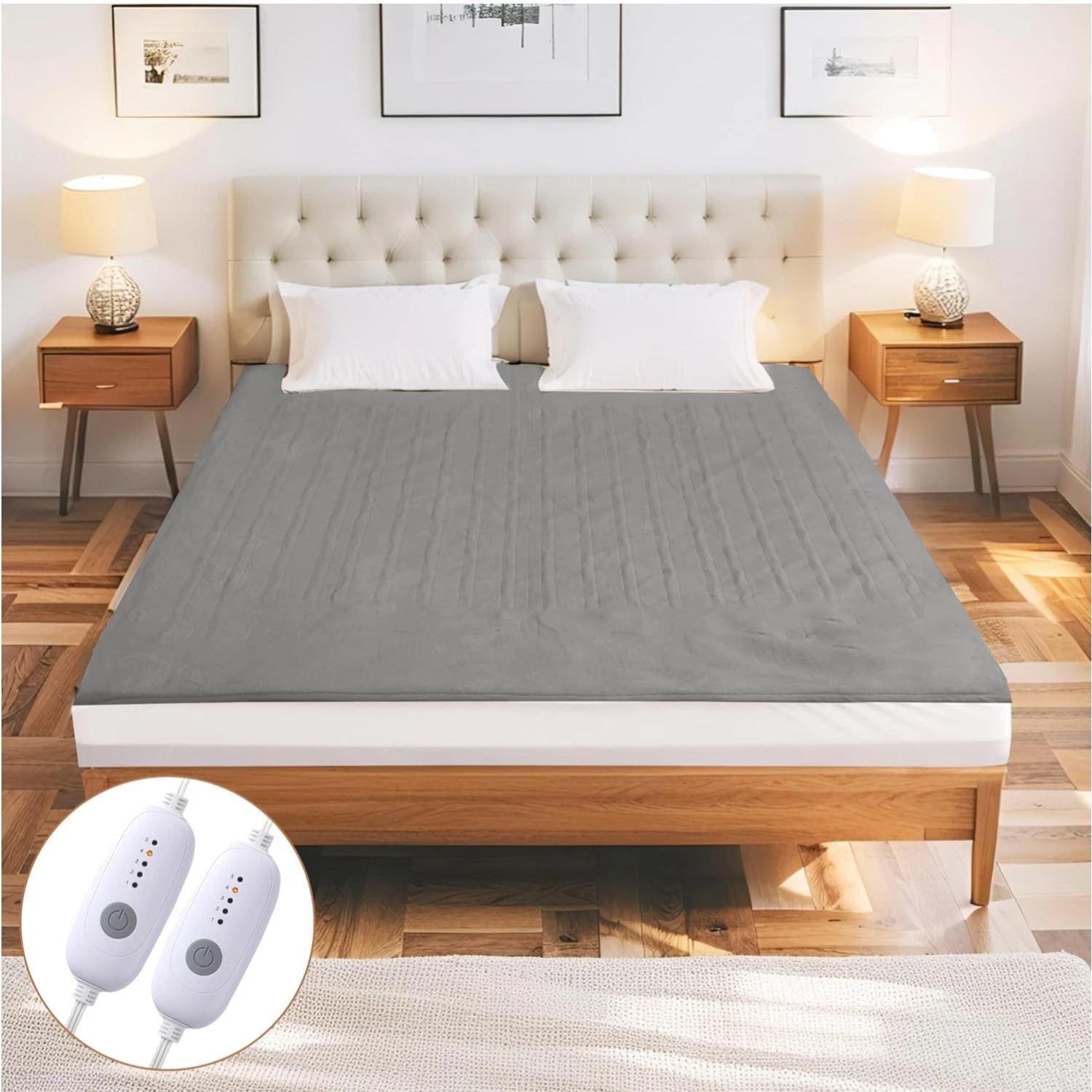 Electric Mattress Pad Queen Size 60"x80" with 10 Hours Auto Off 5Heat Setting...