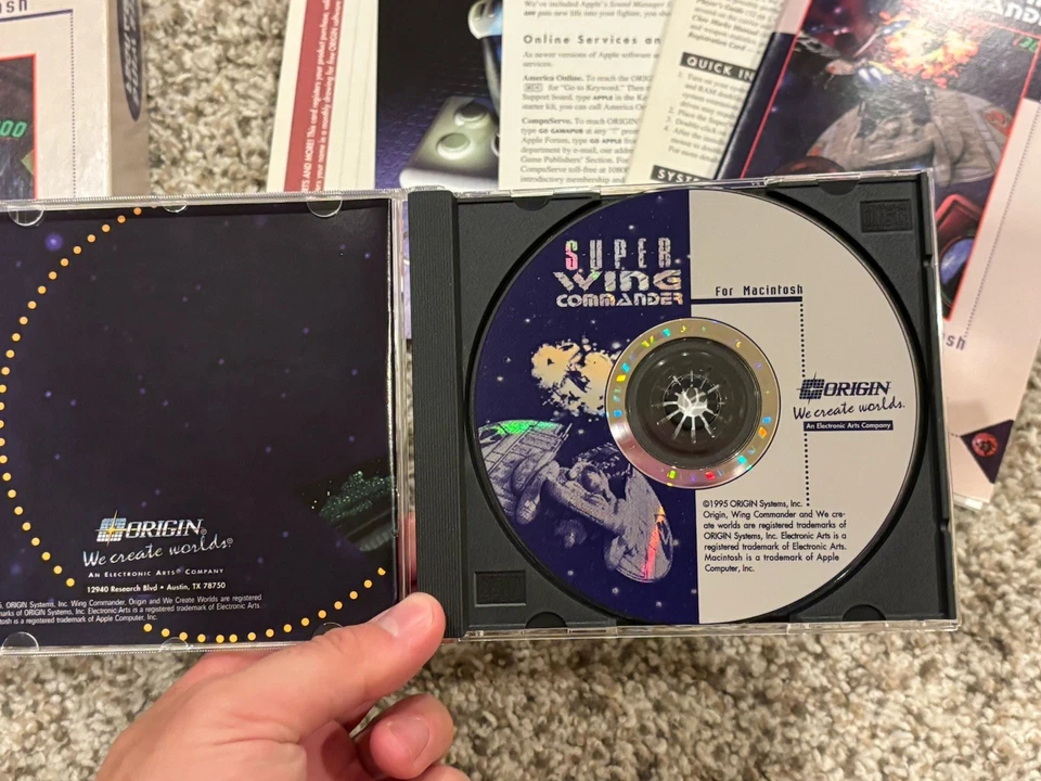 Super Wing Commander (Origin, 1995) Macintosh Mac Big Box Space Sim Complete - Image 4 of 4