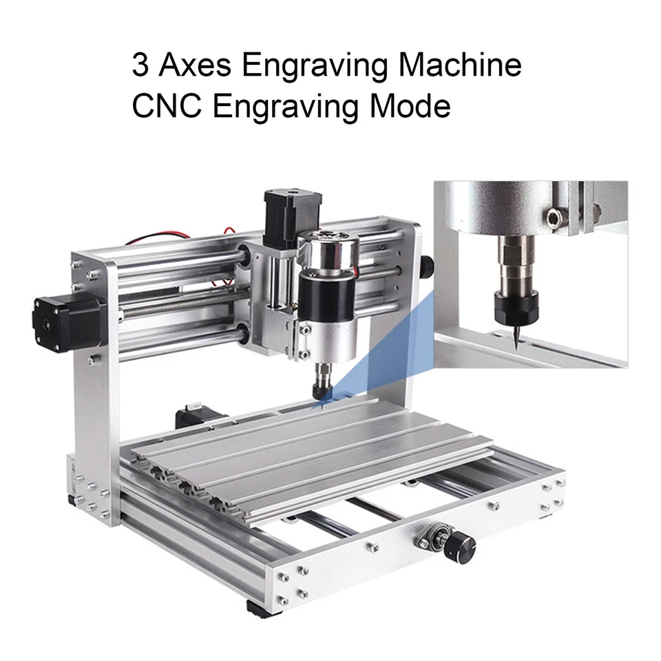 CNC-Graviermaschine, kleines 3-Achsen-Schneidemaschinen-CNC-Fräser-Set - Bild 1 von 4