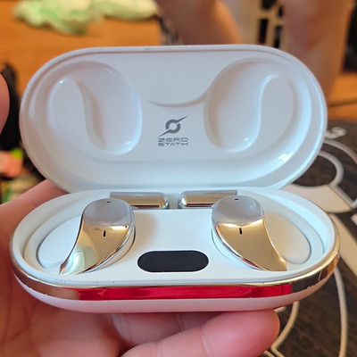 Zero Static Bluetooth True Wireless In-Ear Earbuds w/ Charging Case White/Gold