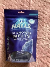 Halls Soothing Essential Oils Aromatherapy 10 Shower Melts Mentho-lyptus Scented