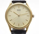 [Exc+5] Vintage Seiko Quartz 7N01-8011 Gold Men's watch New Batt JAPAN