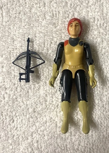 1982 Vintage GI Joe Cobra Lot Scarlett Straight Arm Figure 100% Complete O.G.