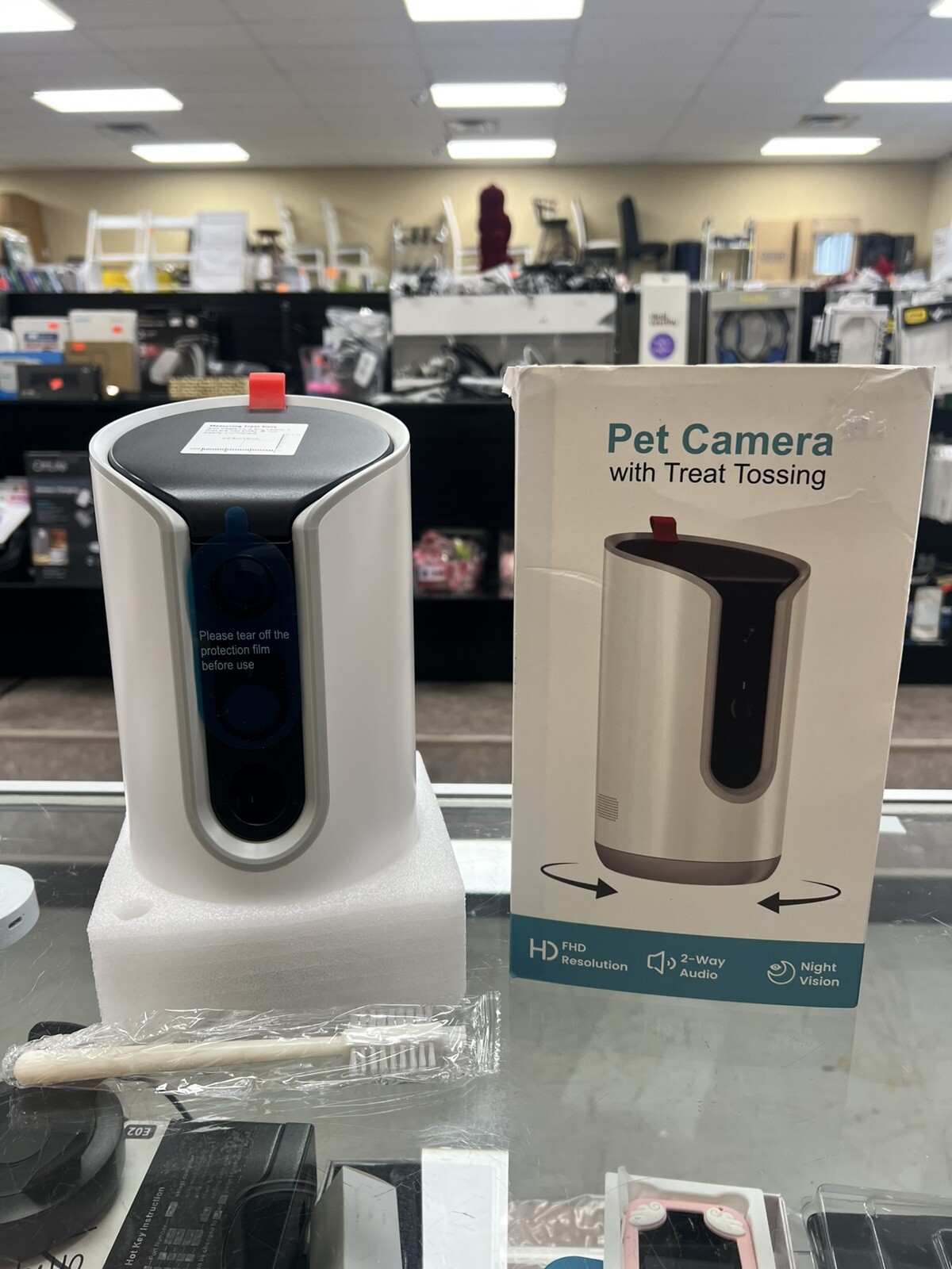 Pet Camera Treat Dispenser 360°View Dog Camera with App Wifi Tkenpro Pet