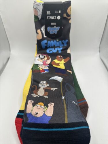 NWT Stance X Family Guy Family Values 3 Pack Socks M Mens 6-8.5 Women 8-10.5