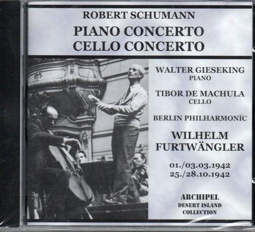 SCHUMANN - PIANO CONCETO - CELLO CONCERTO - GIESEKING - DE MACHULA - FURTWANGLER - Bild 1 von 2