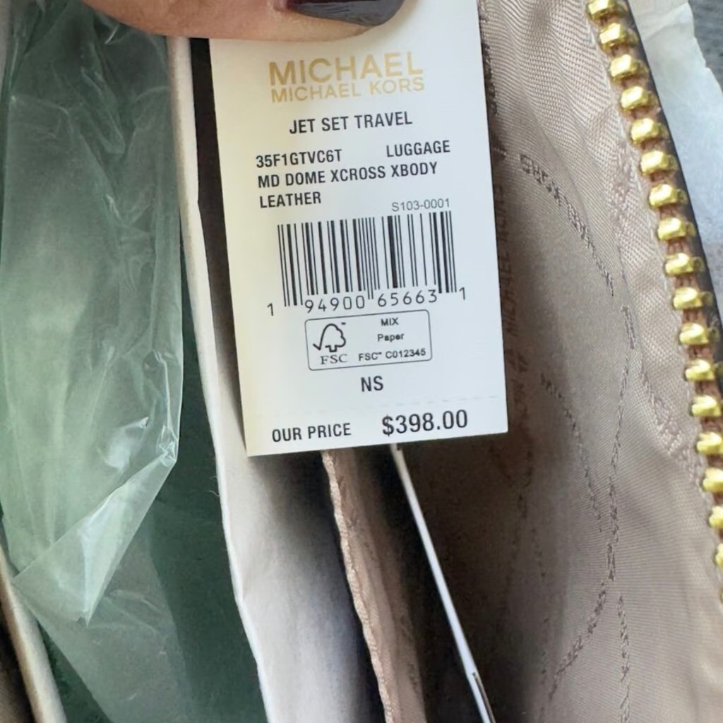 Michael Kors Jet Set Travel MD Dome Chain Strap Leather