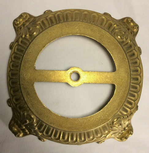 New Die Cast Unfinished Brass Victorian Style Lamp Base, 8 3/4" Diameter #BB010U - Picture 2 of 4