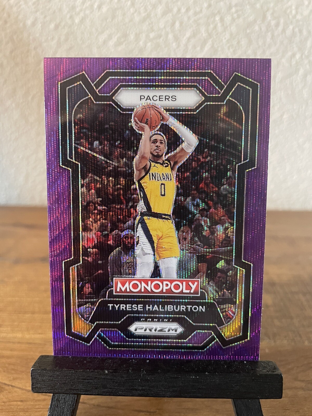 2023-24 Prizm Monopoly #34 Tyrese Haliburton Purple Wave Pacers